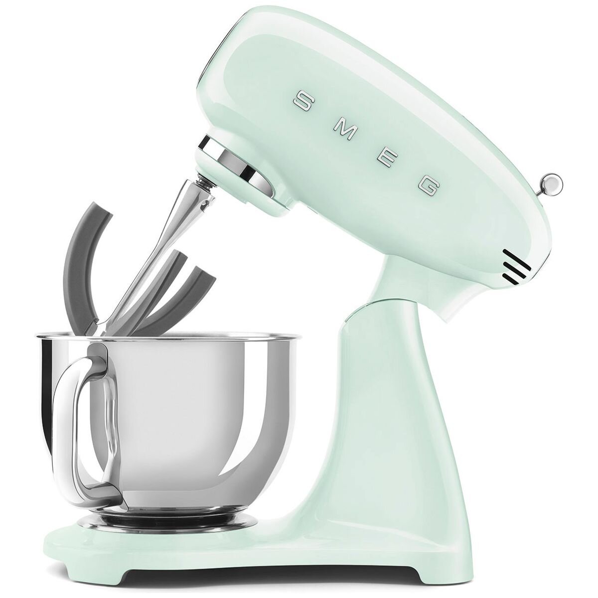 Smeg 50s retro style stand mixer 4.8L - Green finish, 800W, 10 speeds, planetary mixing - SMF03PGAU