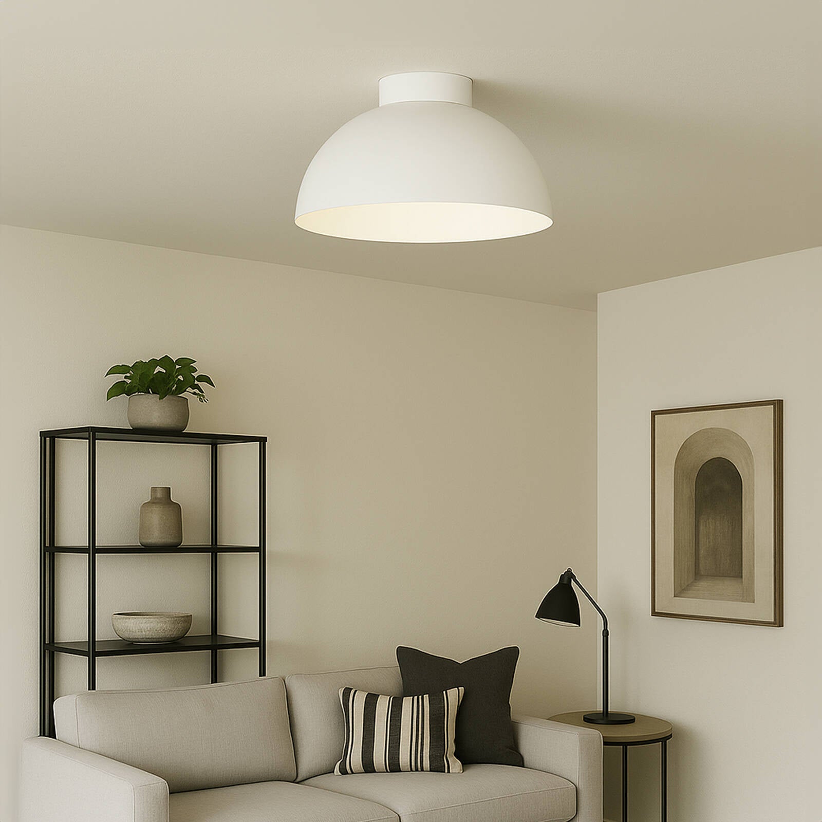 Mirabella Eliza Batten Fix, White, DIY Plug-In Ceiling Light