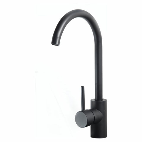 Artusi Kitchen Mixer Tap - Matte Black, 5 Star WELS, Single Lever, Swivel Spout - ASM101B
