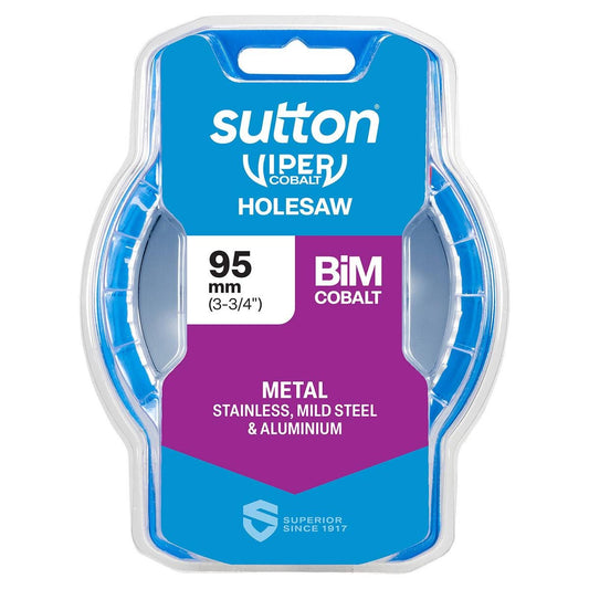 Sutton Tools 95mm Viper Cobalt Bi Metal Holesaw - Durable Cutting Tool - 32mm Depth