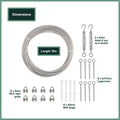 Garden Zen 10m Tensioned Wire Wall Plant Trainer Kit - 316 Stainless Steel - Durable Support for Climbing Plants - SuperSaverAU - view 3