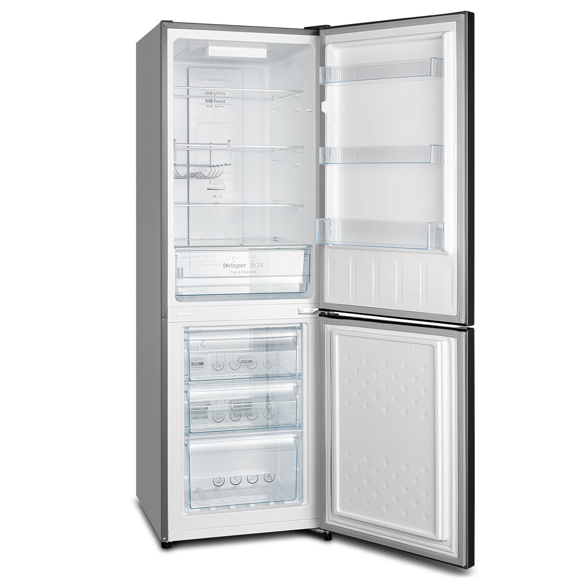 CHiQ 231L bottom mount fridge - silver finish, total frost free, 4 star energy rating - CBM230NS3