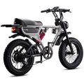 Flight Risk FR555 full-frame electric bike - 1000W motor, 52V 25Ah battery, Silver - FR-555SILVER