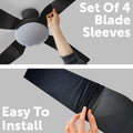 Arlec Ceiling Fan Sleeve 4 Pack - 120mm x 540mm - Black - Washable - SuperSaverAU - view 3