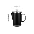 1L Stainless Steel French Press Coffee Maker Portable Camping Plunger Pot - Black - view 4