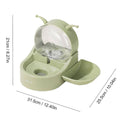 2.2 L Pet Water Fountain with Food Bowl and Auto Circulation Filter - view 3