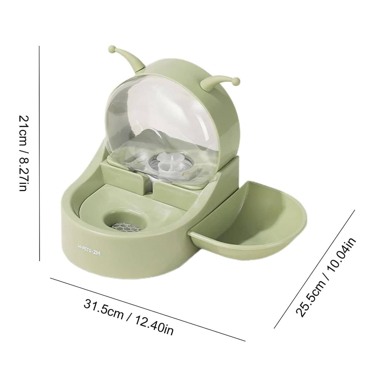 2.2 L Pet Water Fountain with Food Bowl and Auto Circulation Filter - view 3