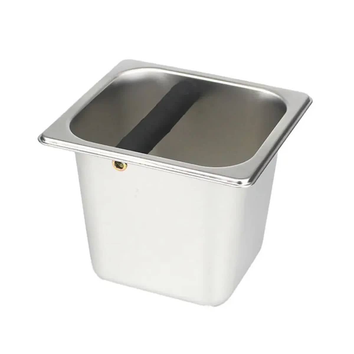 2.4L Stainless Steel Coffee Knock Box Espresso Grounds Bin with Anti Slip Bar - view 2