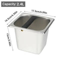 2.4L Stainless Steel Coffee Knock Box Espresso Grounds Bin with Anti Slip Bar - view 3