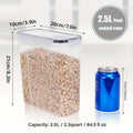 2.5 L Airtight Cereal Storage Container with Lid, Kitchen Grocery Jar - view 3