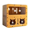 2-In-1 Cat Scratcher Board House with Hanging Balls, Cardboard Cat Tower - view 2