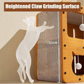 2-In-1 Cat Scratcher Board House with Hanging Balls, Cardboard Cat Tower - view 4