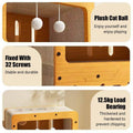2-In-1 Cat Scratcher Board House with Hanging Balls, Cardboard Cat Tower - view 5