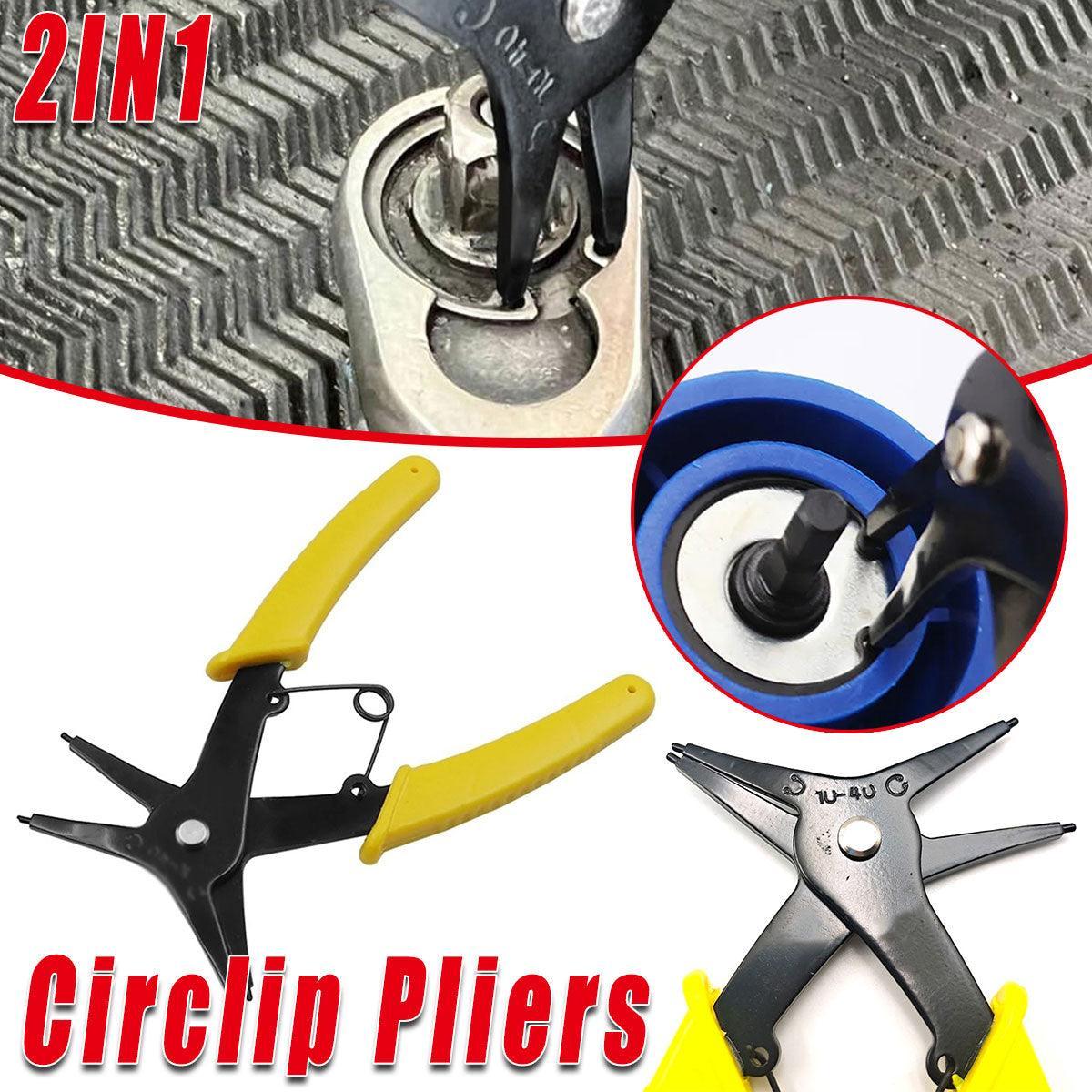 2-In-1 Circlip Pliers for Internal and External Retaining Rings