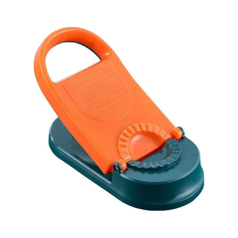 2 in 1 Dumpling Press and Wrapper Maker, 26 x 11 cm - Orange and Green