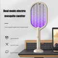 2-In-1 Electric Mosquito and Fly Swatter Racket with USB Cable - Dark Green - view 4