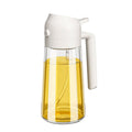 2-In-1 Glass Oil Sprayer and Pourer Bottle, 470 ml - Beige