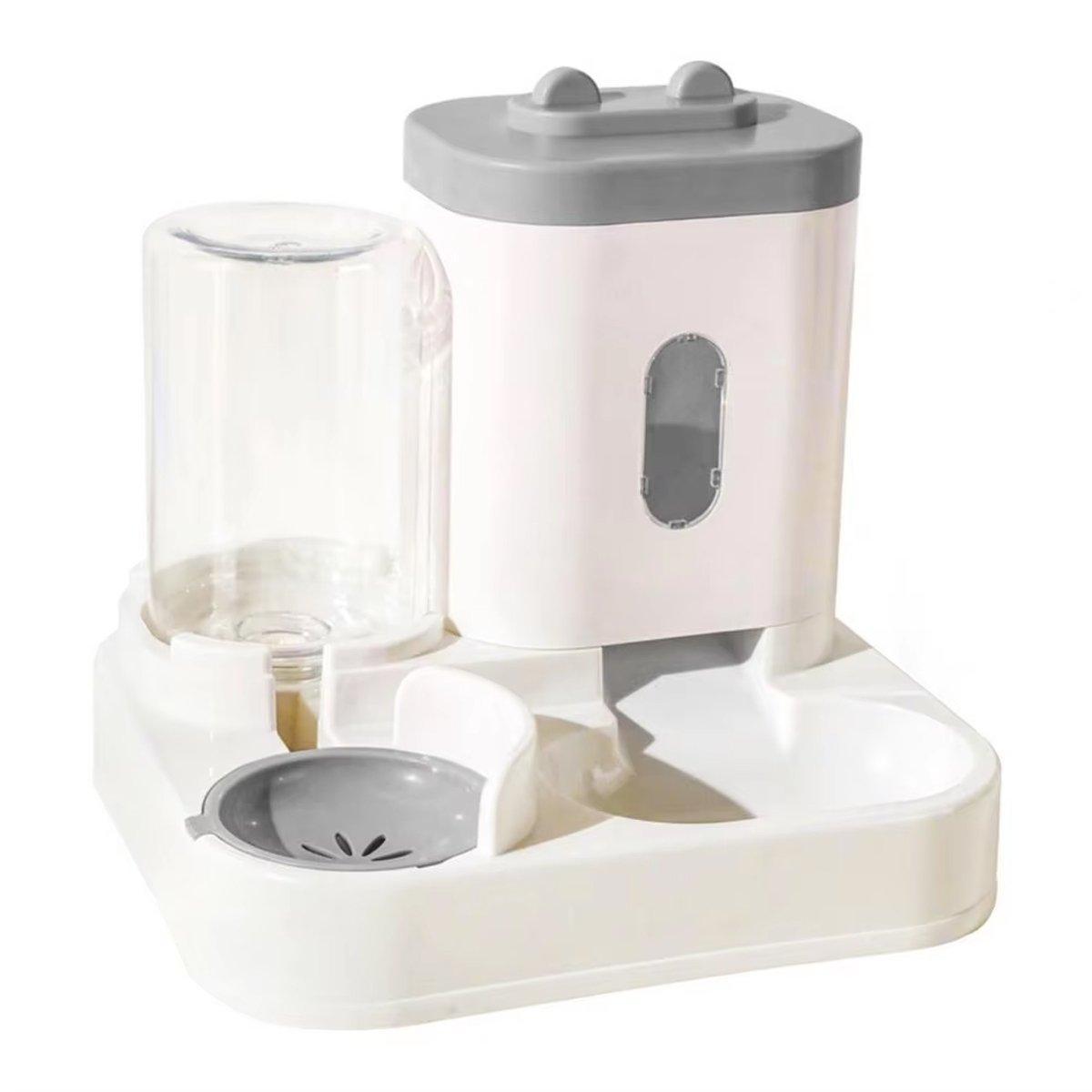 2-In-1 Pet Feeder and Water Dispenser - Grey