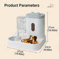 2-In-1 Pet Feeder and Water Dispenser - Grey - view 4