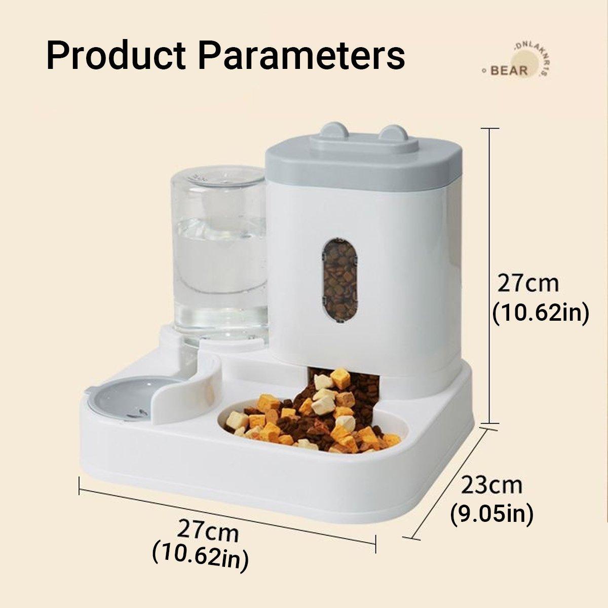 2-In-1 Pet Feeder and Water Dispenser - Grey - view 4