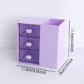 2-In-1 Purple Pumping Pen Container and Cosmetic Storage Box - 11.9 x 11.8 x 10 cm - view 3