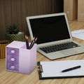 2-In-1 Purple Pumping Pen Container and Cosmetic Storage Box - 11.9 x 11.8 x 10 cm - view 5