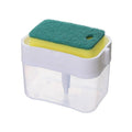 2-In-1 Soap Pump Dispenser with Sponge Holder - White