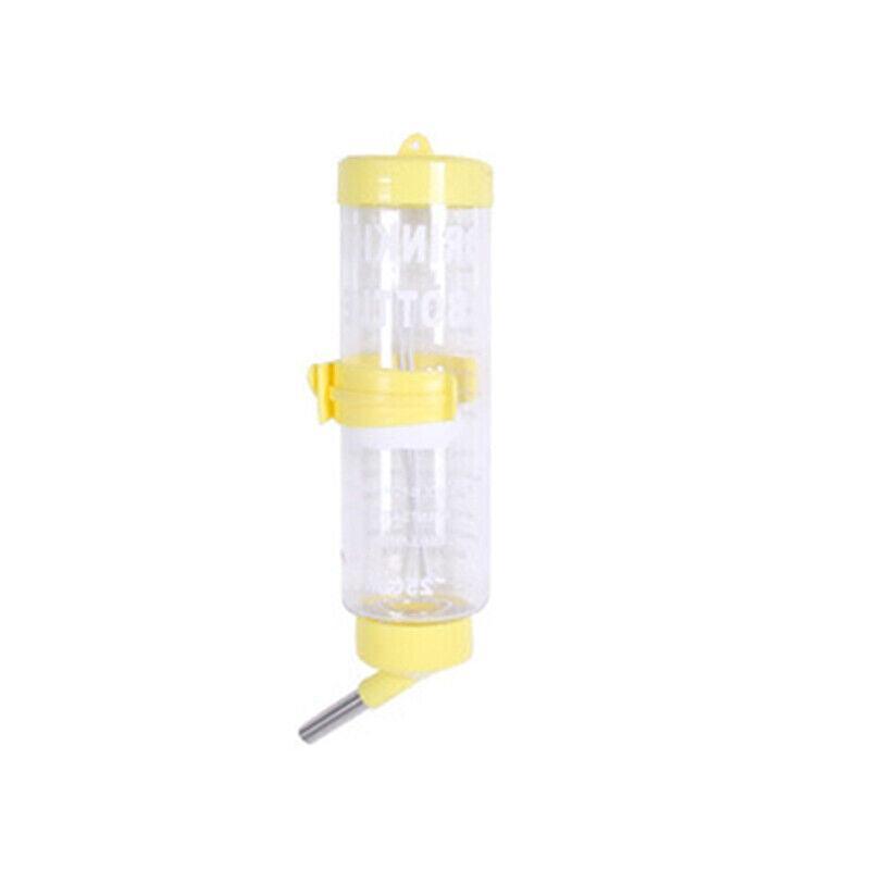 2 Pack Pet Water Bottle 250ml for Guinea Pigs, Rabbits and Hamsters - Yellow