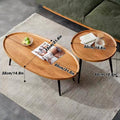 2 Pack Wooden Nesting Coffee Tables, Side and End Table Set - view 3