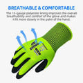 2 Pairs Nitrile Coated Garden Work Gloves Breathable Oil Resistant Non Slip - Size L - view 4