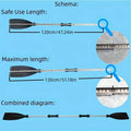 2 Piece Aluminium Alloy Kayak Paddles, Adjustable - view 3