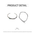 2-Piece OT Buckle Bracelet Set, Silver and Pearl - view 3