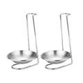 2 Piece Portable Stainless Steel Soup Spoon Stand Kitchen Utensil Colander Rack - view 2