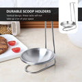 2 Piece Portable Stainless Steel Soup Spoon Stand Kitchen Utensil Colander Rack - view 5