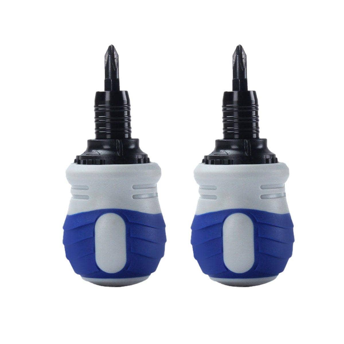 2 Piece Turnip Head Phillips Screwdriver Set with Magnetic Tip for Repairs - Blue and White - view 2