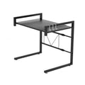 2 Tier Adjustable Microwave Shelf Stand, Black Metal Kitchen Counter Organiser, 40 to 65 cm Wide - view 2
