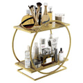 2-Tier Cosmetics Storage Rack - Gold