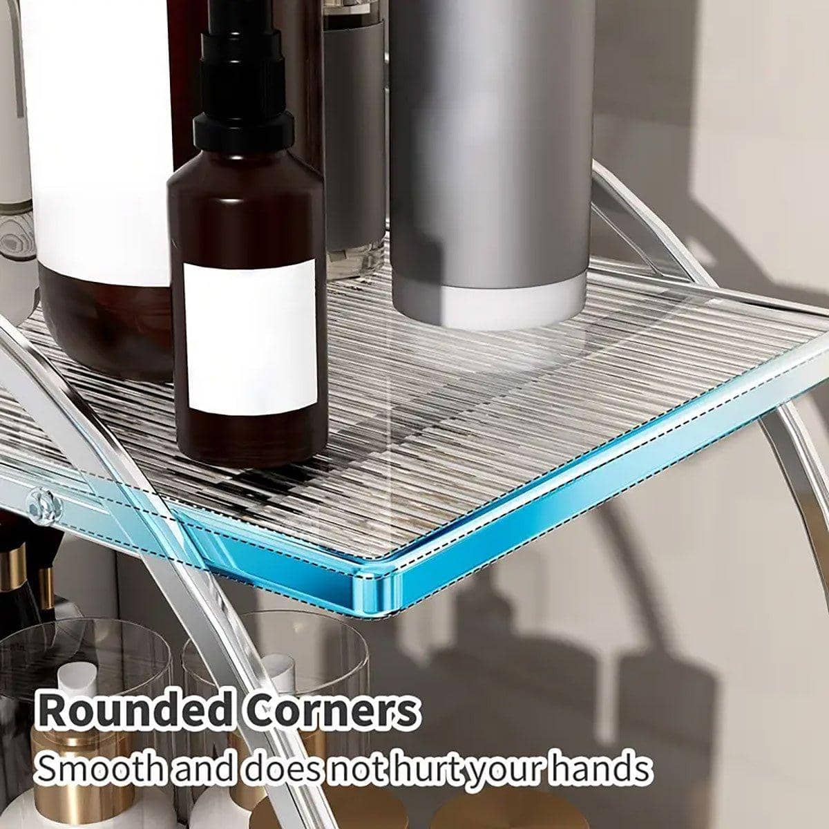 2-Tier Cosmetics Storage Rack - Silver - view 5