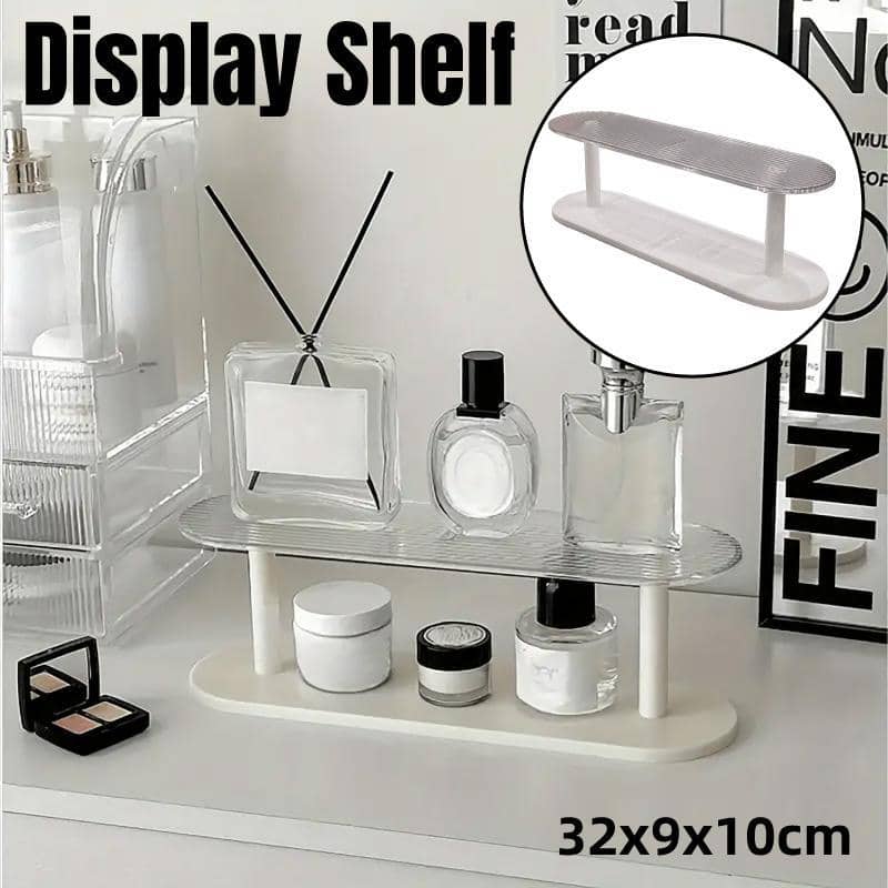 2 Tier Desktop Display Shelf Organiser, Space Saver Rack