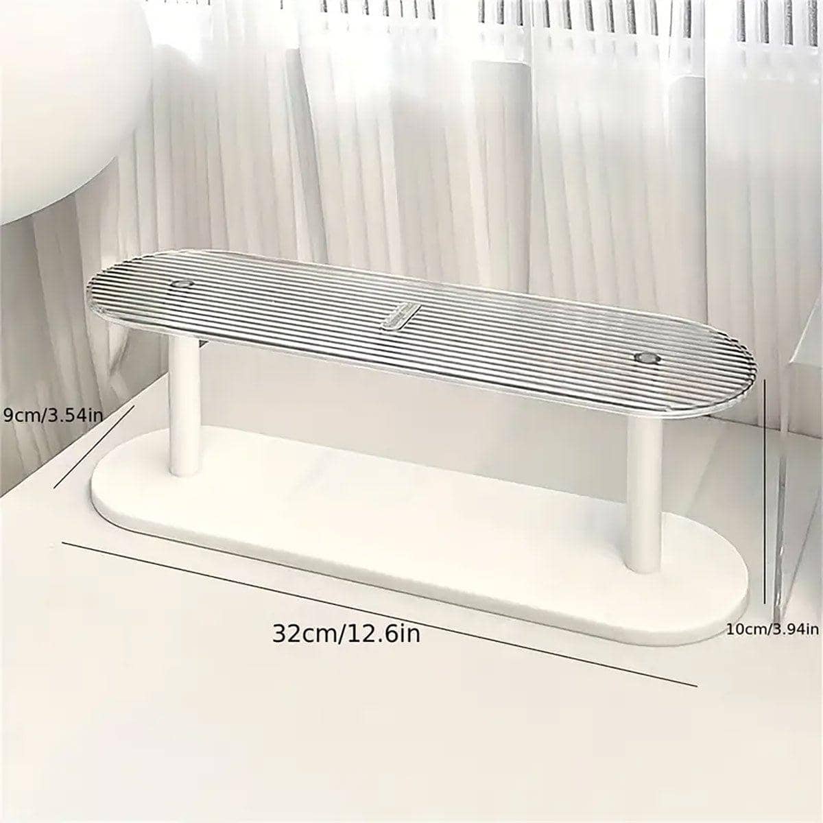 2 Tier Desktop Display Shelf Organiser, Space Saver Rack - view 3