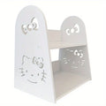 2 Tier Desktop Storage Organiser Shelf - Light Blue and White - view 2