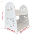 2 Tier Desktop Storage Organiser Shelf - Light Blue and White - view 3