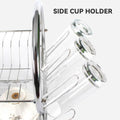 2 Tier Dish Drying Rack - Silver Metal Kitchen Drainer, 43 x 39 x 25 cm - view 5