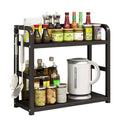 2 Tier Freestanding Kitchen Storage Rack, 50 x 42 x 14 cm - Black