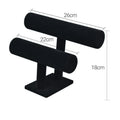 2-Tier Jewellery Display Stand for Bracelets, Necklaces and Watches - Black - view 3