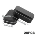 20 Piece Connected Flip Top Tin Box Small Item Storage Case for Craft and Jewellery - Silver - view 4