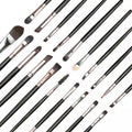 20 Piece Makeup Brush Set for Eyeshadow, Powder and Foundation - Brown and Gold - view 5