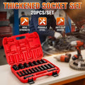20 Piece Metric Impact Socket Set, Half Inch Drive for Automotive Repairs