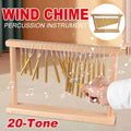 20 Tone Aluminium Wind Chime Percussion Instrument with Beech Wood Base