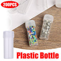 200 Clear Plastic Storage Bottles with Lids for Pills, Beads and Small Items